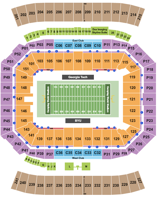 Camping World Stadium Pop-Tarts Bowl Seating Chart